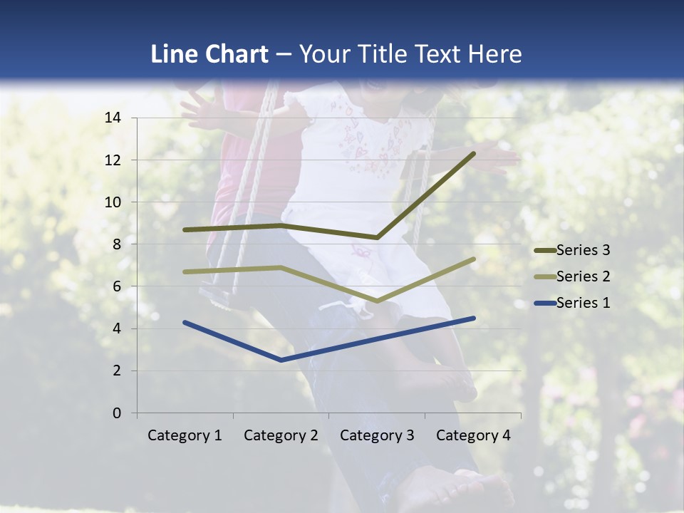 Mother And Daughter On Garden Swing PowerPoint Template