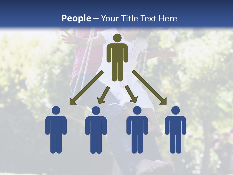 Mother And Daughter On Garden Swing PowerPoint Template