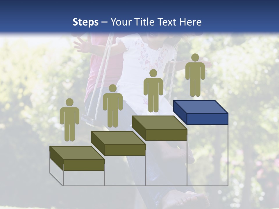 Mother And Daughter On Garden Swing PowerPoint Template