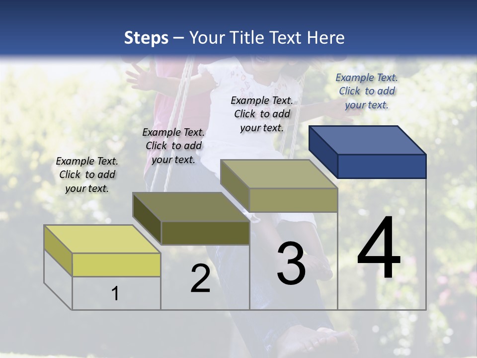 Mother And Daughter On Garden Swing PowerPoint Template