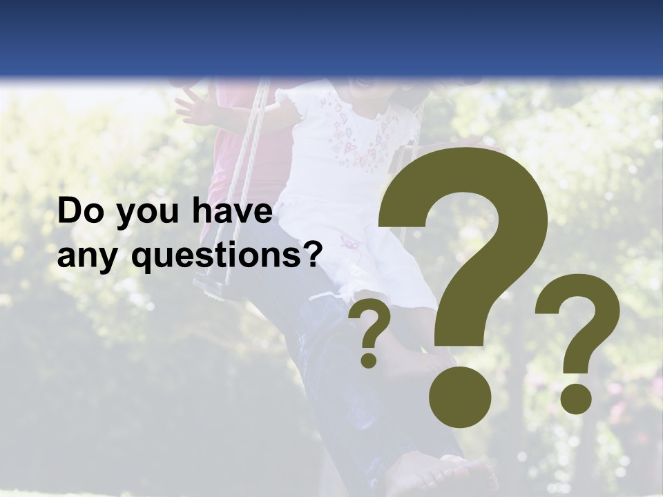 Mother And Daughter On Garden Swing PowerPoint Template