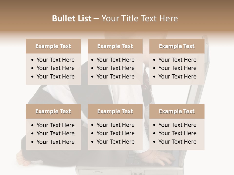 Adorable 10 Month Old Baby Boy In Suit, Barefoot, With Laptop Computer. Making Cute Grumpy Face At Computer Screen. Shot In Studio Over White. PowerPoint Template