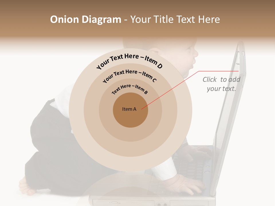 Adorable 10 Month Old Baby Boy In Suit, Barefoot, With Laptop Computer. Making Cute Grumpy Face At Computer Screen. Shot In Studio Over White. PowerPoint Template