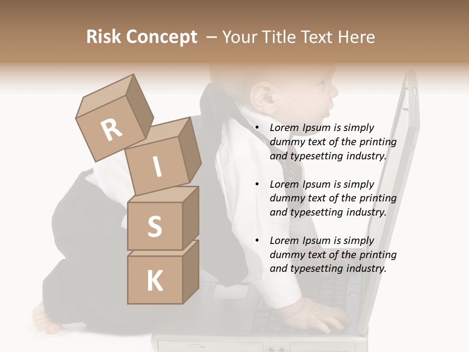 Adorable 10 Month Old Baby Boy In Suit, Barefoot, With Laptop Computer. Making Cute Grumpy Face At Computer Screen. Shot In Studio Over White. PowerPoint Template