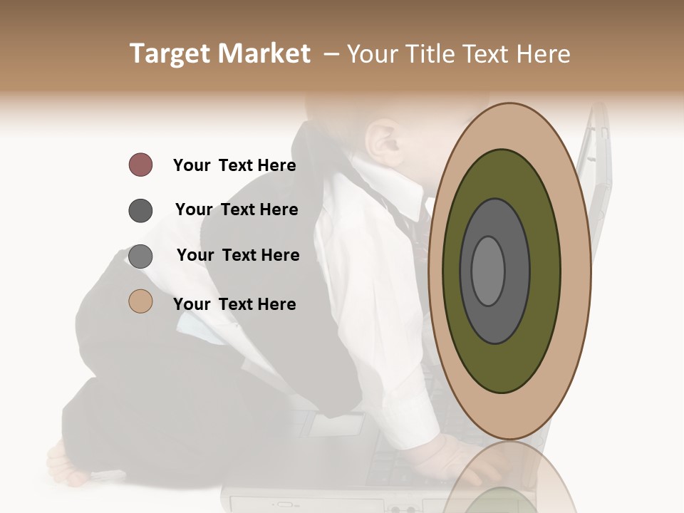 Adorable 10 Month Old Baby Boy In Suit, Barefoot, With Laptop Computer. Making Cute Grumpy Face At Computer Screen. Shot In Studio Over White. PowerPoint Template