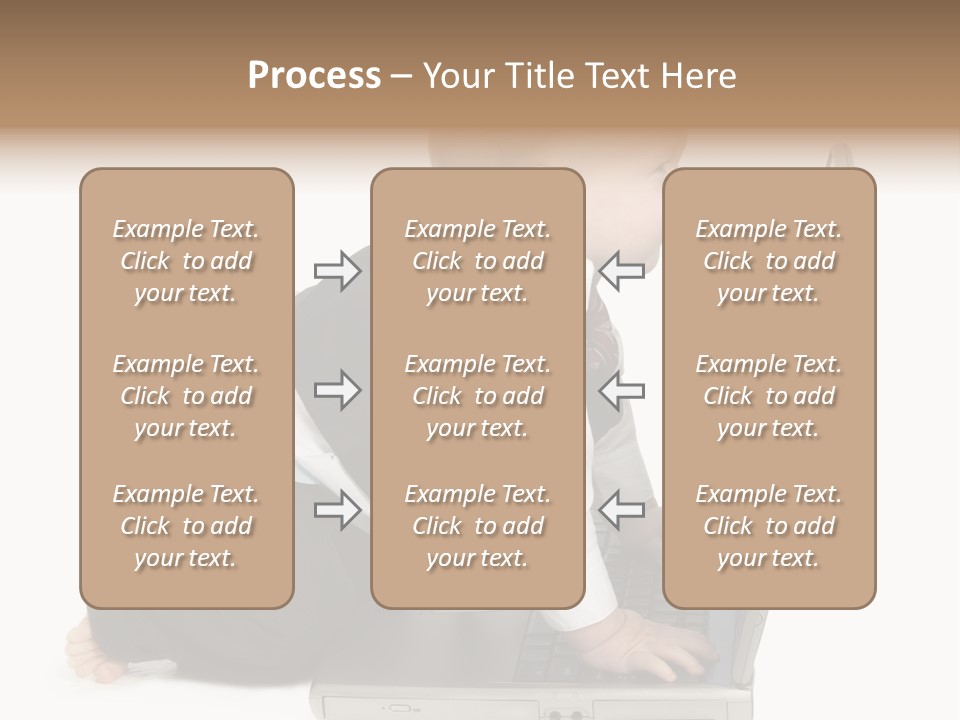 Adorable 10 Month Old Baby Boy In Suit, Barefoot, With Laptop Computer. Making Cute Grumpy Face At Computer Screen. Shot In Studio Over White. PowerPoint Template