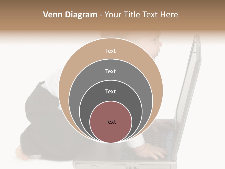 Adorable 10 Month Old Baby Boy In Suit, Barefoot, With Laptop Computer. Making Cute Grumpy Face At Computer Screen. Shot In Studio Over White. PowerPoint Template