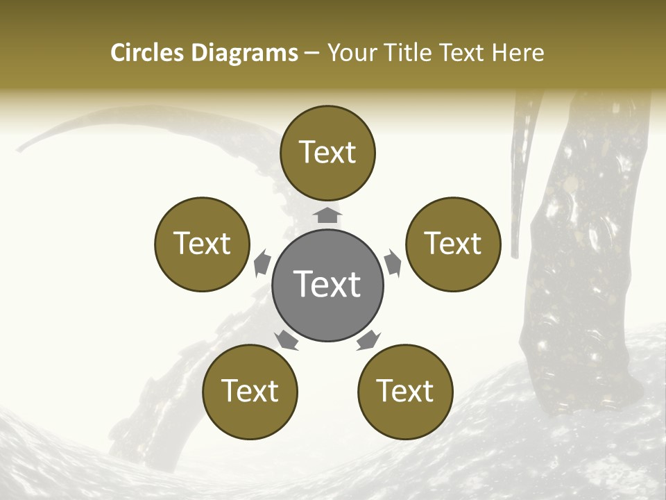 Tentacles In A Rough Ocean 3D Render PowerPoint Template