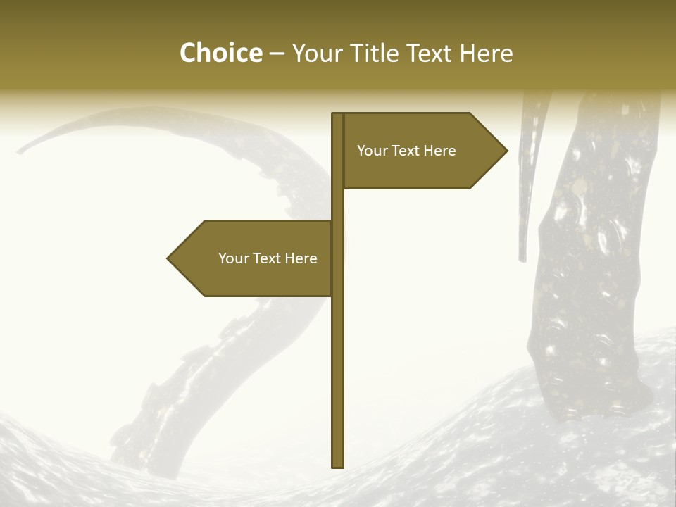 Tentacles In A Rough Ocean 3D Render PowerPoint Template