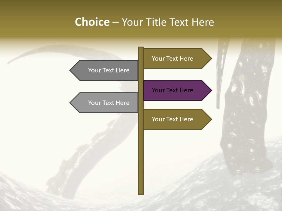 Tentacles In A Rough Ocean 3D Render PowerPoint Template