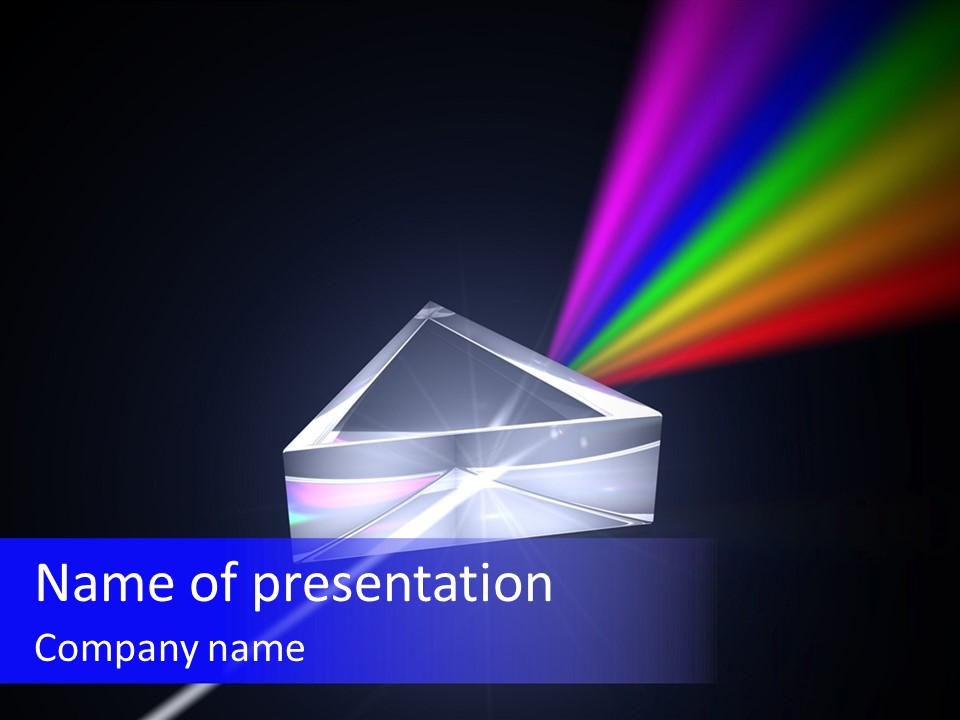 Prism With Light Shining Through PowerPoint Template