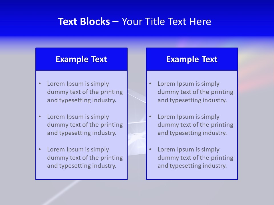 Prism With Light Shining Through PowerPoint Template