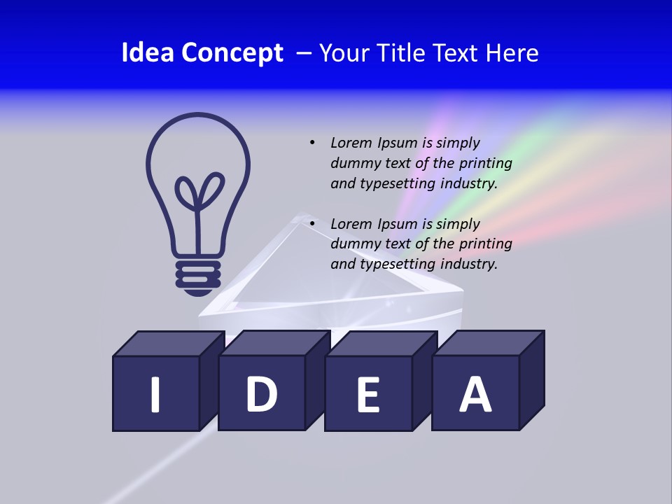 Prism With Light Shining Through PowerPoint Template