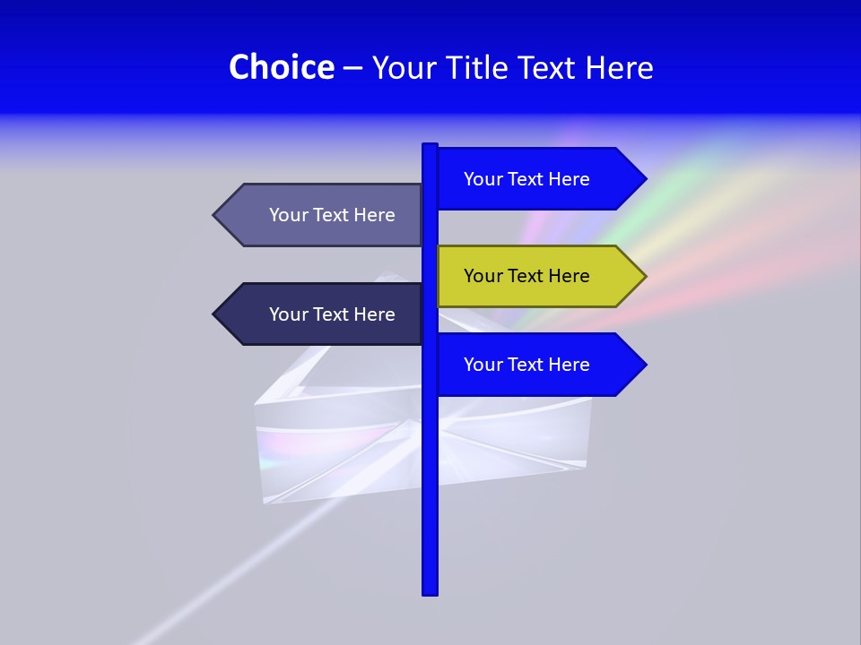 Prism With Light Shining Through PowerPoint Template