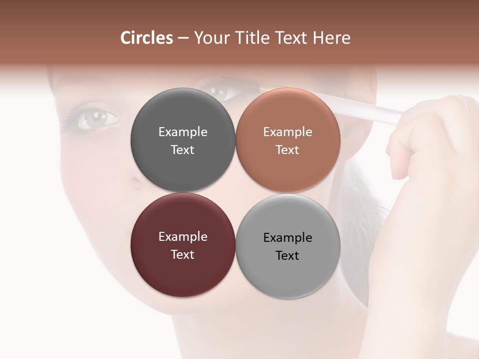 Pretty Woman Applying Make Up. Visit My Portfolio, Please. Welcome!!! PowerPoint Template