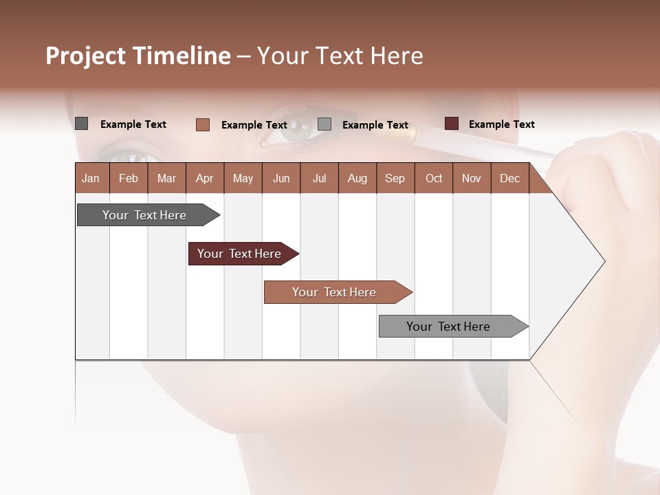 Pretty Woman Applying Make Up. Visit My Portfolio, Please. Welcome!!! PowerPoint Template