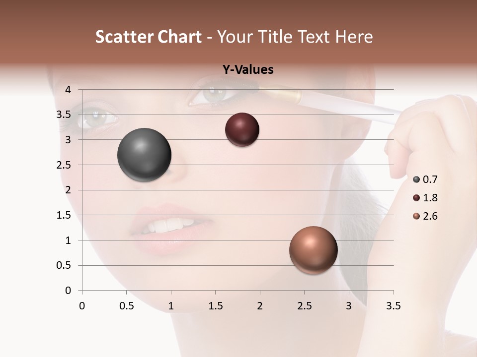 Pretty Woman Applying Make Up. Visit My Portfolio, Please. Welcome!!! PowerPoint Template