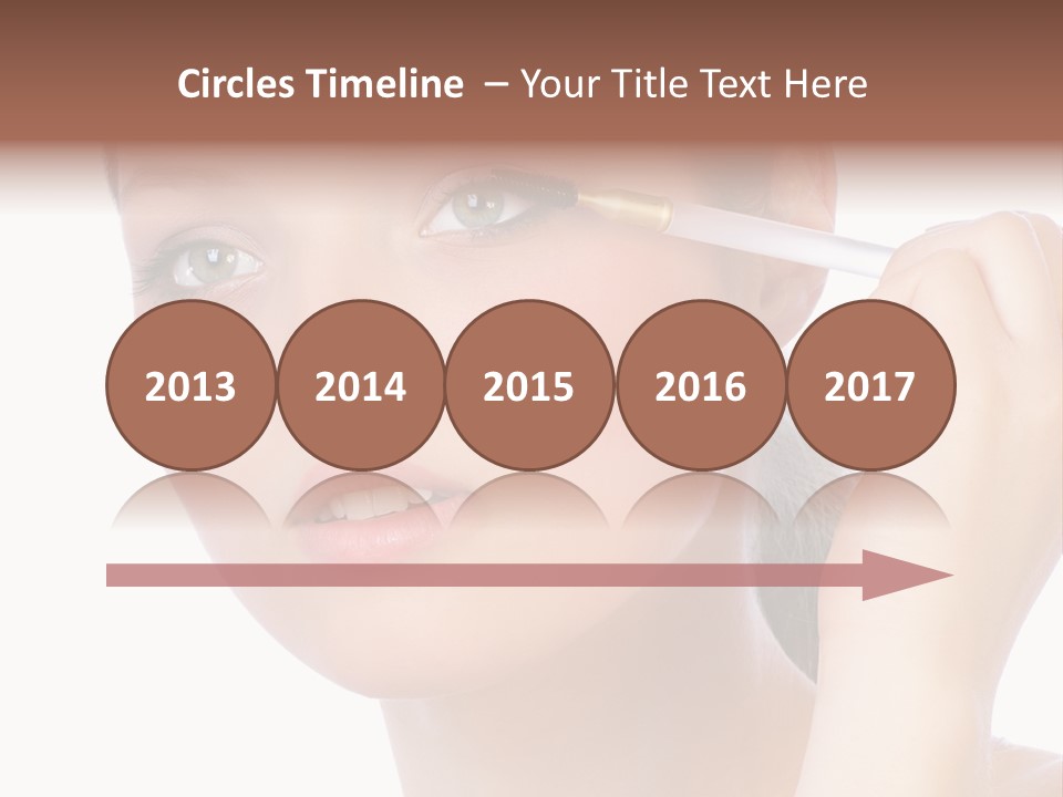 Pretty Woman Applying Make Up. Visit My Portfolio, Please. Welcome!!! PowerPoint Template