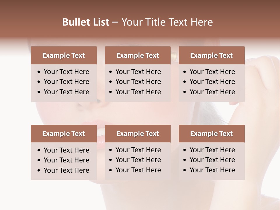 Pretty Woman Applying Make Up. Visit My Portfolio, Please. Welcome!!! PowerPoint Template