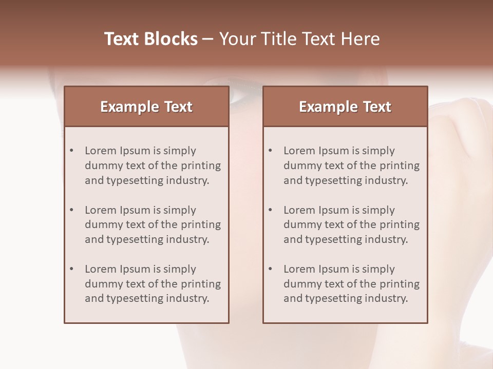Pretty Woman Applying Make Up. Visit My Portfolio, Please. Welcome!!! PowerPoint Template
