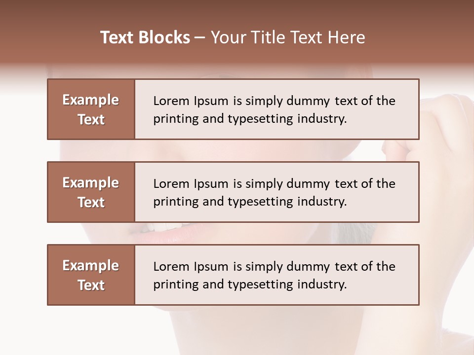 Pretty Woman Applying Make Up. Visit My Portfolio, Please. Welcome!!! PowerPoint Template