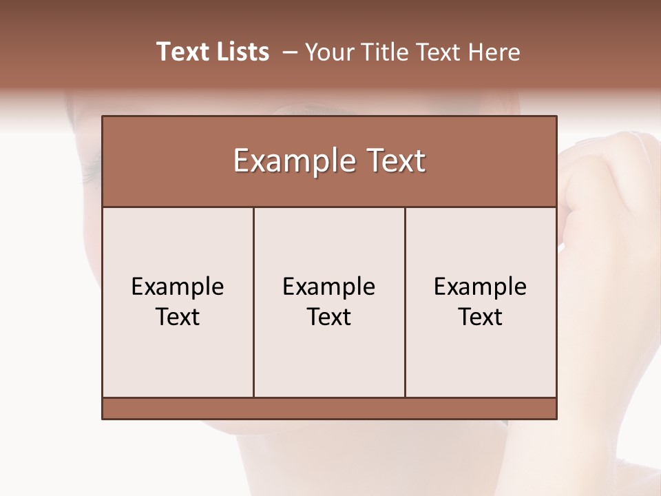 Pretty Woman Applying Make Up. Visit My Portfolio, Please. Welcome!!! PowerPoint Template