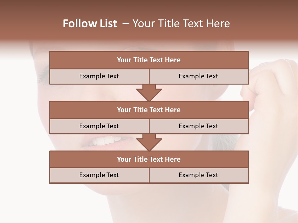 Pretty Woman Applying Make Up. Visit My Portfolio, Please. Welcome!!! PowerPoint Template