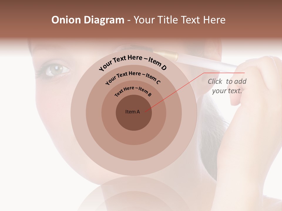 Pretty Woman Applying Make Up. Visit My Portfolio, Please. Welcome!!! PowerPoint Template