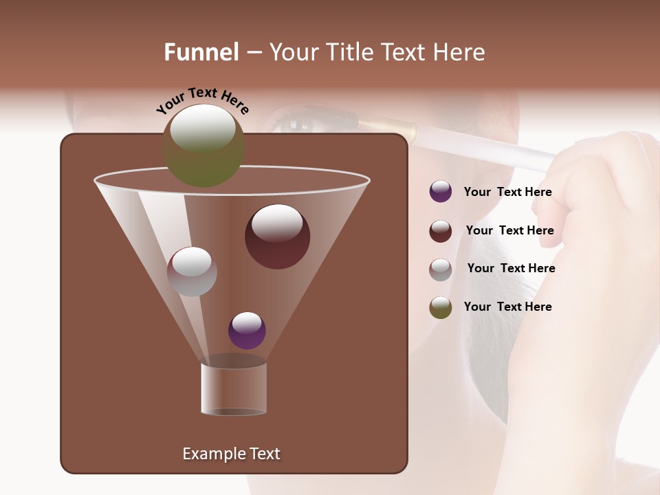 Pretty Woman Applying Make Up. Visit My Portfolio, Please. Welcome!!! PowerPoint Template