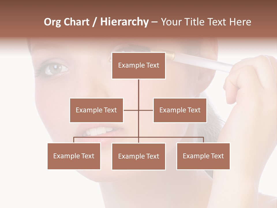 Pretty Woman Applying Make Up. Visit My Portfolio, Please. Welcome!!! PowerPoint Template