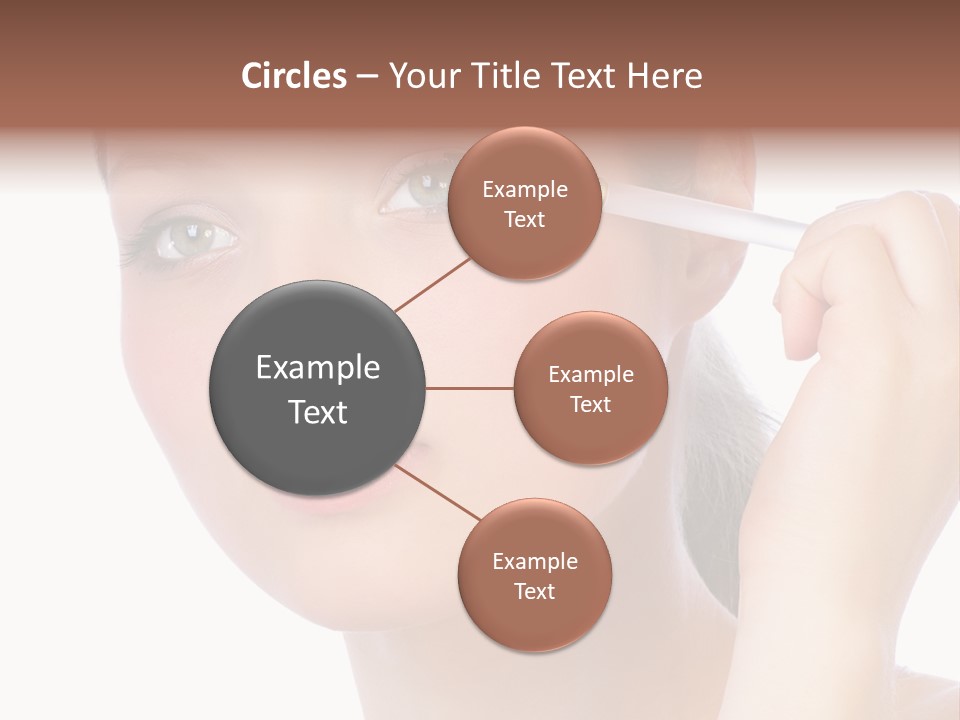 Pretty Woman Applying Make Up. Visit My Portfolio, Please. Welcome!!! PowerPoint Template