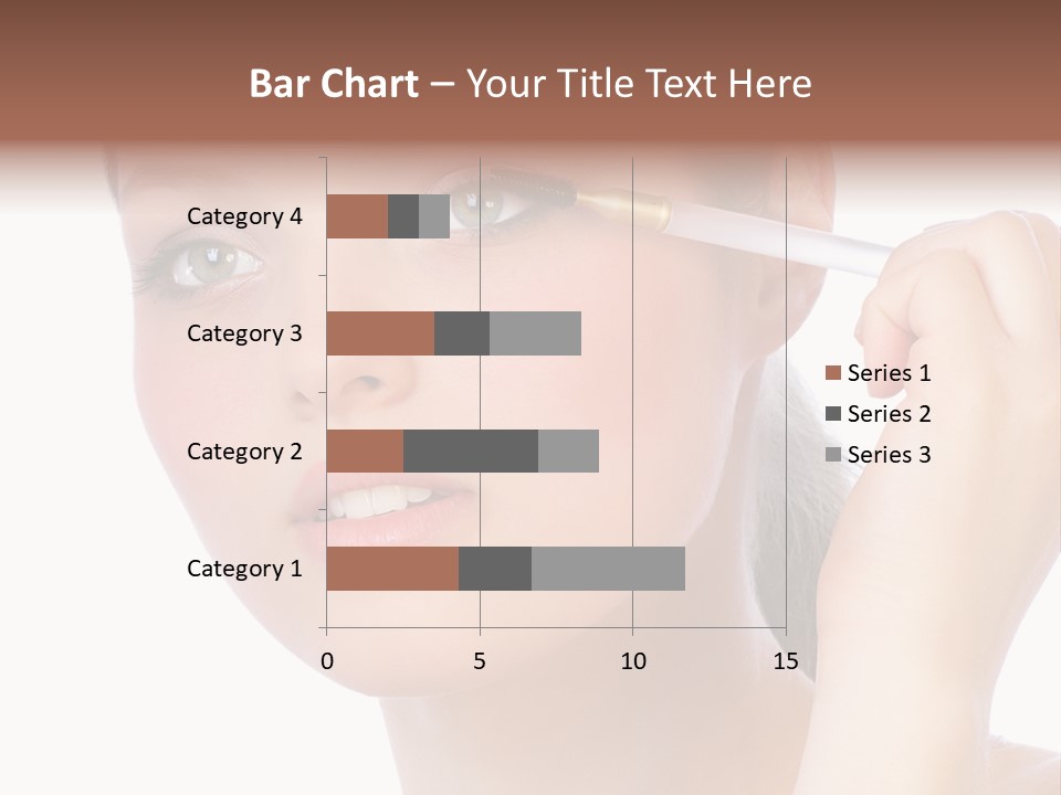 Pretty Woman Applying Make Up. Visit My Portfolio, Please. Welcome!!! PowerPoint Template