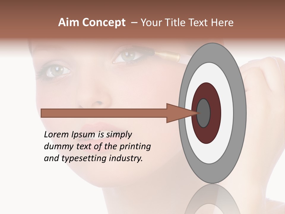 Pretty Woman Applying Make Up. Visit My Portfolio, Please. Welcome!!! PowerPoint Template