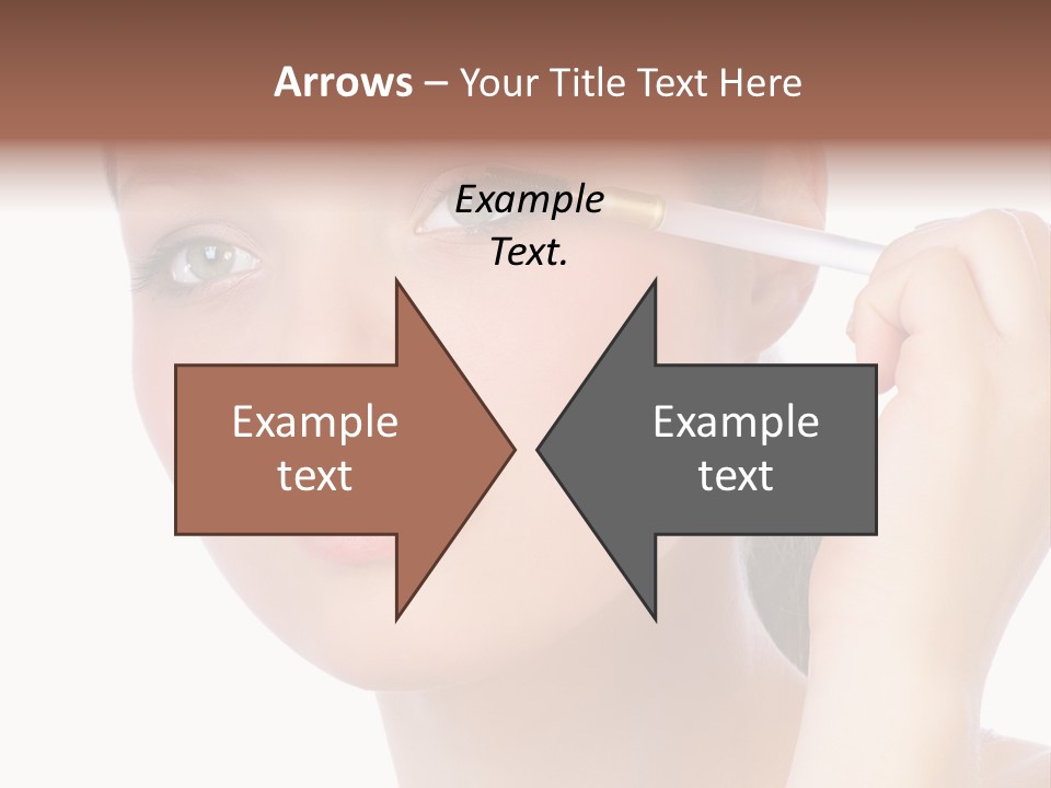 Pretty Woman Applying Make Up. Visit My Portfolio, Please. Welcome!!! PowerPoint Template