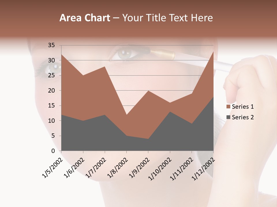 Pretty Woman Applying Make Up. Visit My Portfolio, Please. Welcome!!! PowerPoint Template