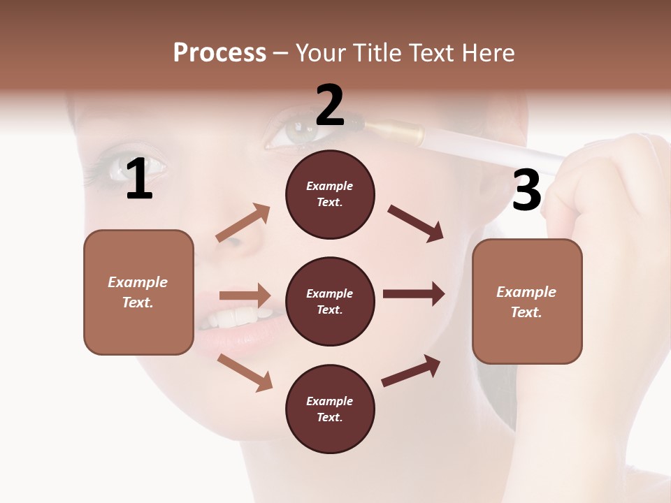 Pretty Woman Applying Make Up. Visit My Portfolio, Please. Welcome!!! PowerPoint Template