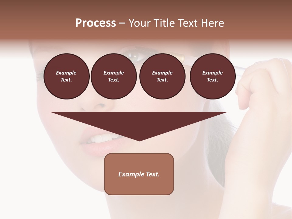 Pretty Woman Applying Make Up. Visit My Portfolio, Please. Welcome!!! PowerPoint Template