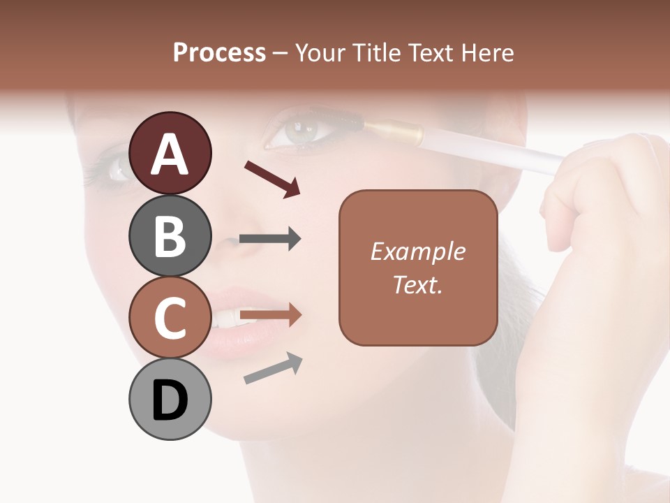 Pretty Woman Applying Make Up. Visit My Portfolio, Please. Welcome!!! PowerPoint Template