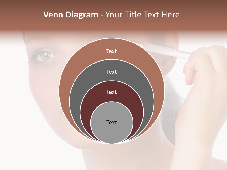 Pretty Woman Applying Make Up. Visit My Portfolio, Please. Welcome!!! PowerPoint Template