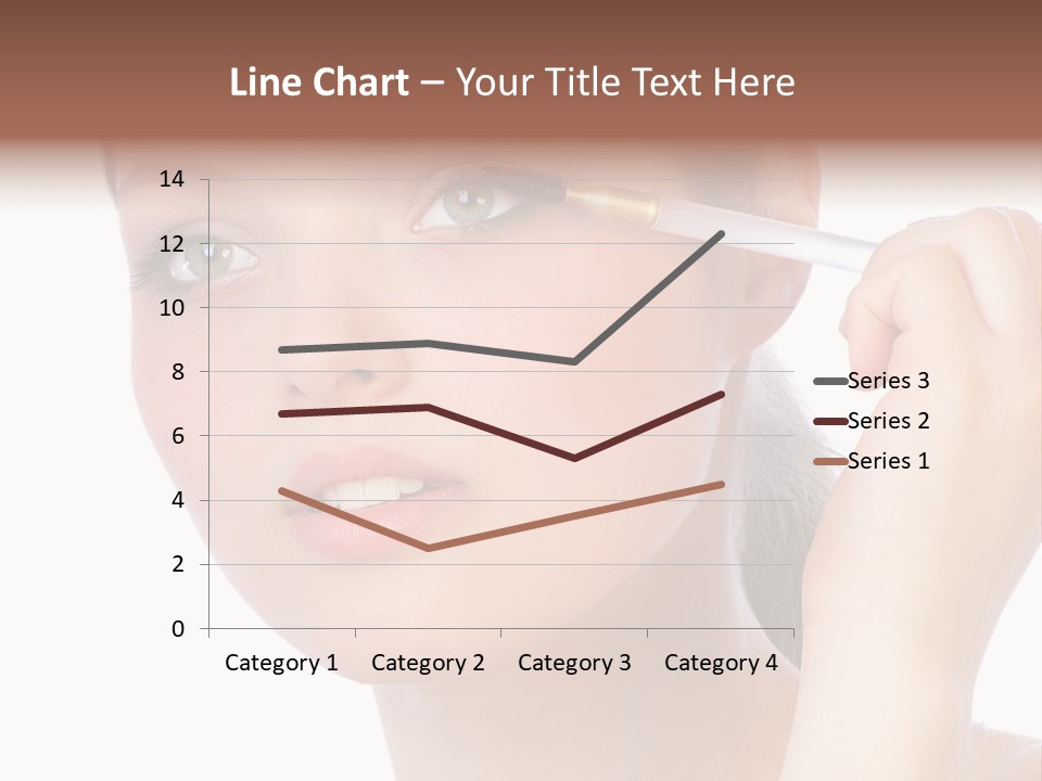 Pretty Woman Applying Make Up. Visit My Portfolio, Please. Welcome!!! PowerPoint Template