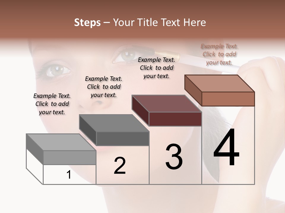 Pretty Woman Applying Make Up. Visit My Portfolio, Please. Welcome!!! PowerPoint Template