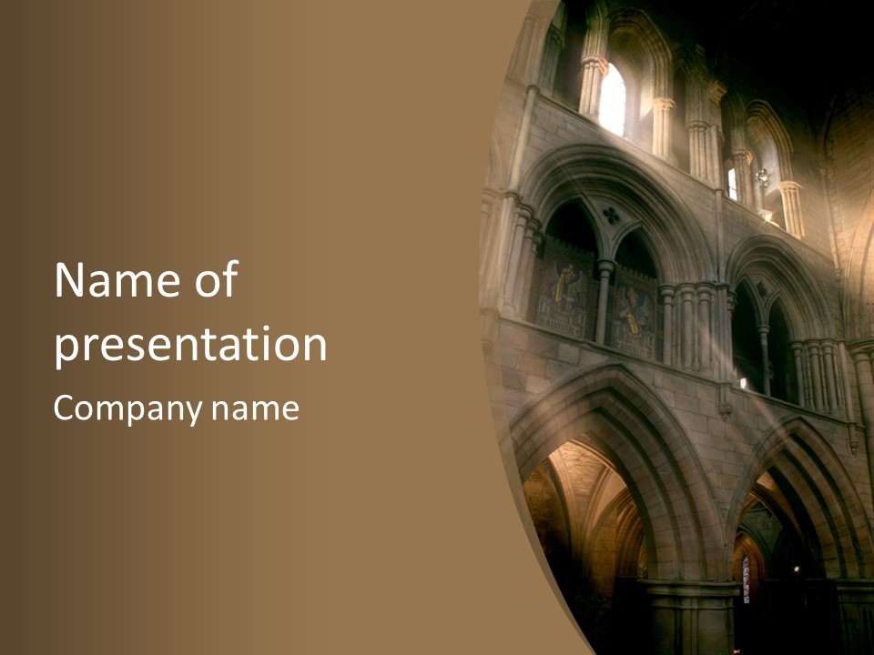 Abbey Beam Light PowerPoint Template