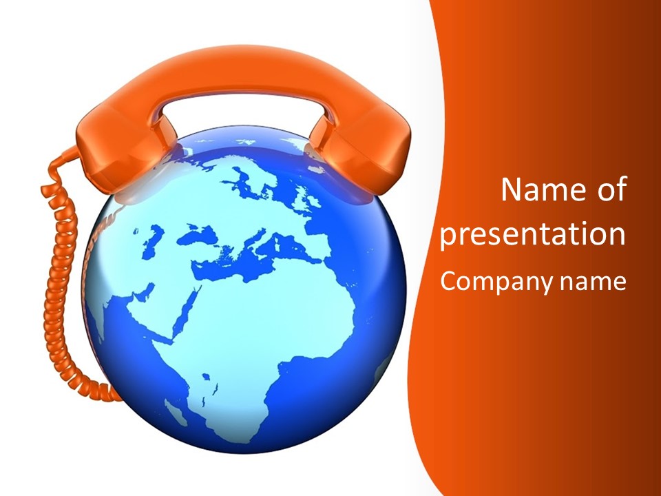 Phone Over The Globe PowerPoint Template