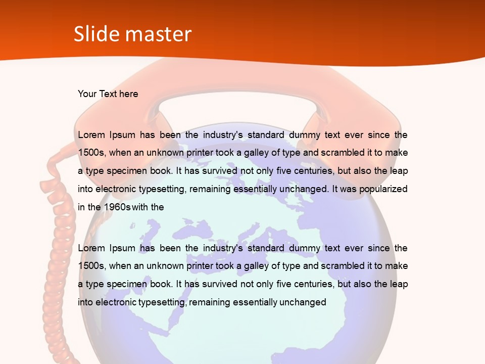 Phone Over The Globe PowerPoint Template