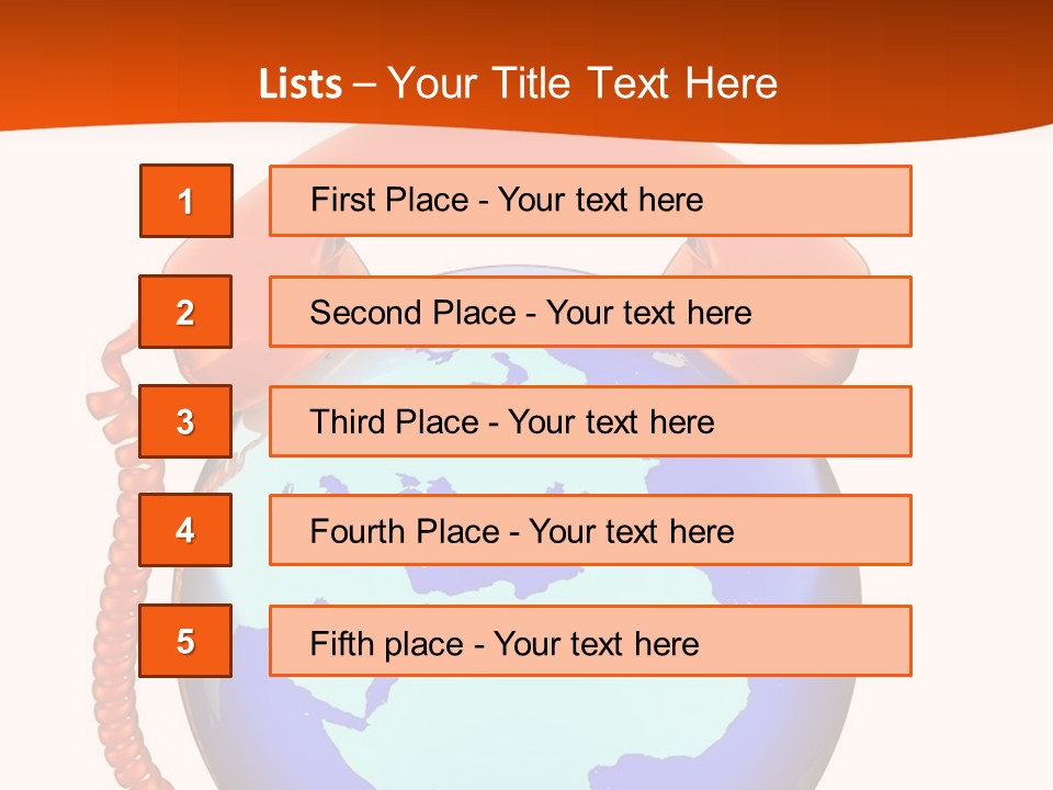 Phone Over The Globe PowerPoint Template