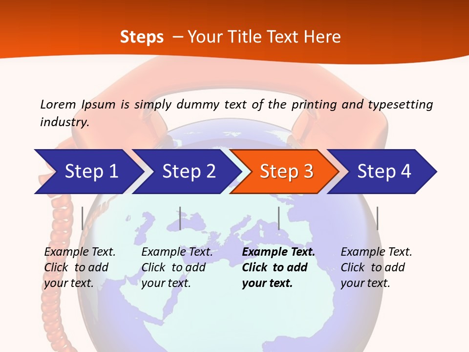 Phone Over The Globe PowerPoint Template