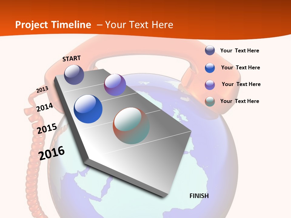 Phone Over The Globe PowerPoint Template