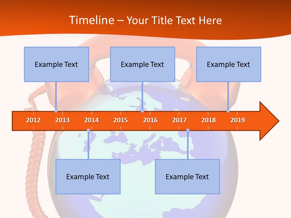 Phone Over The Globe PowerPoint Template