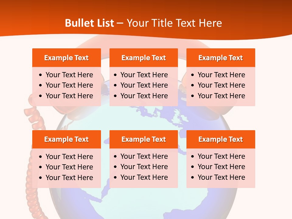 Phone Over The Globe PowerPoint Template