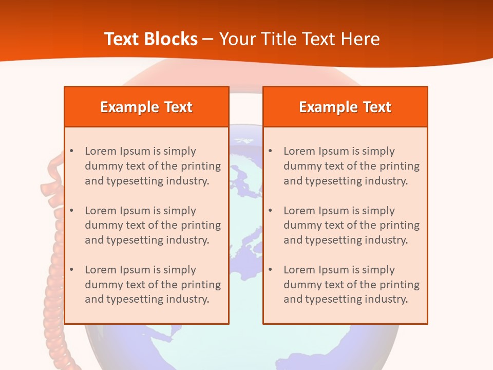 Phone Over The Globe PowerPoint Template
